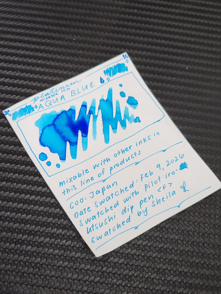 PLATINUM - 60ml Bottle Mixable Ink - Aqua Blue