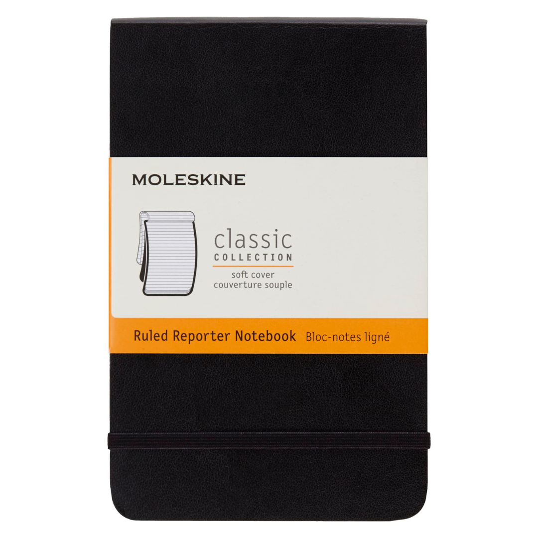 Moleskine - Classic Ruled Reporter Notebook - Pocket Size (Black/Softc ...