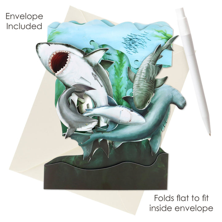 Santoro Swinging Card - Sharks