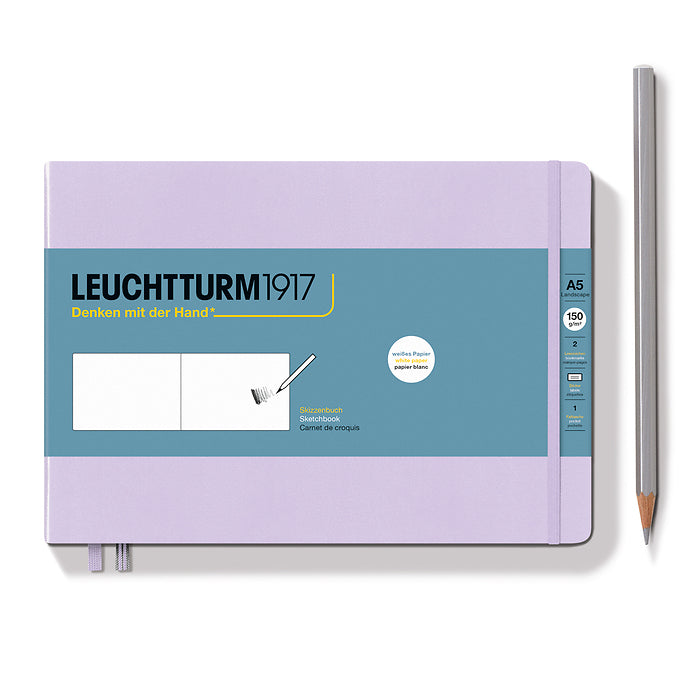 Leuchtturm1917 - Sketchbook Medium - A5 Landscape - Hardcover - Lilac