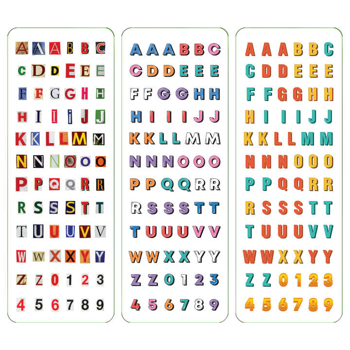 Peter Pauper Press - Sticker Set - Letters & Numbers