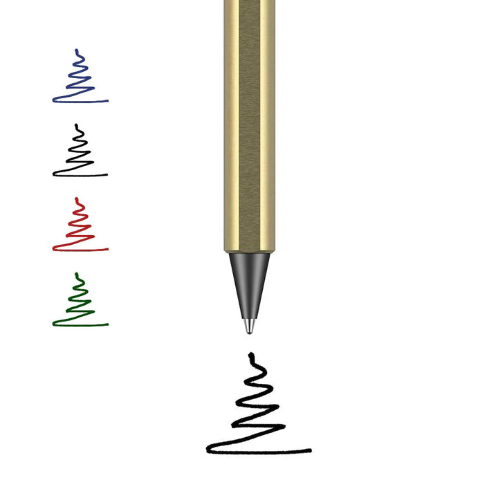 Stilform - Brass FLOW Rollerball Pen - Brass (Radial Brushed)