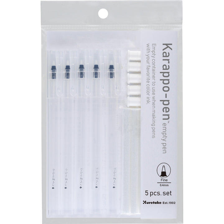 Kuretake - Karappo Pen - 5 Piece Set - Fine