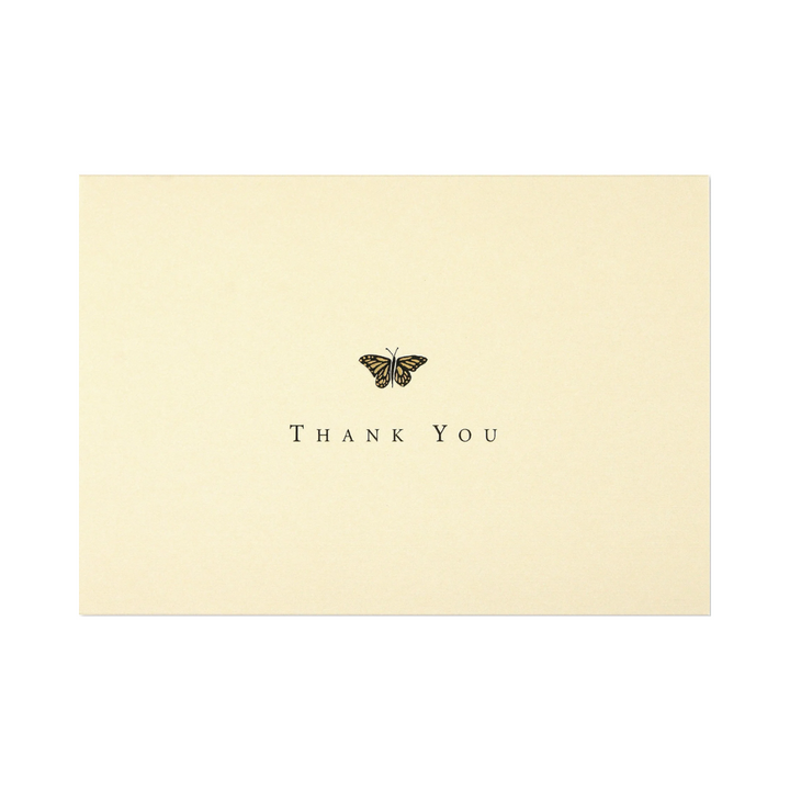 Peter Pauper Press - Thank You Boxed Note Cards - Gold Butterfly