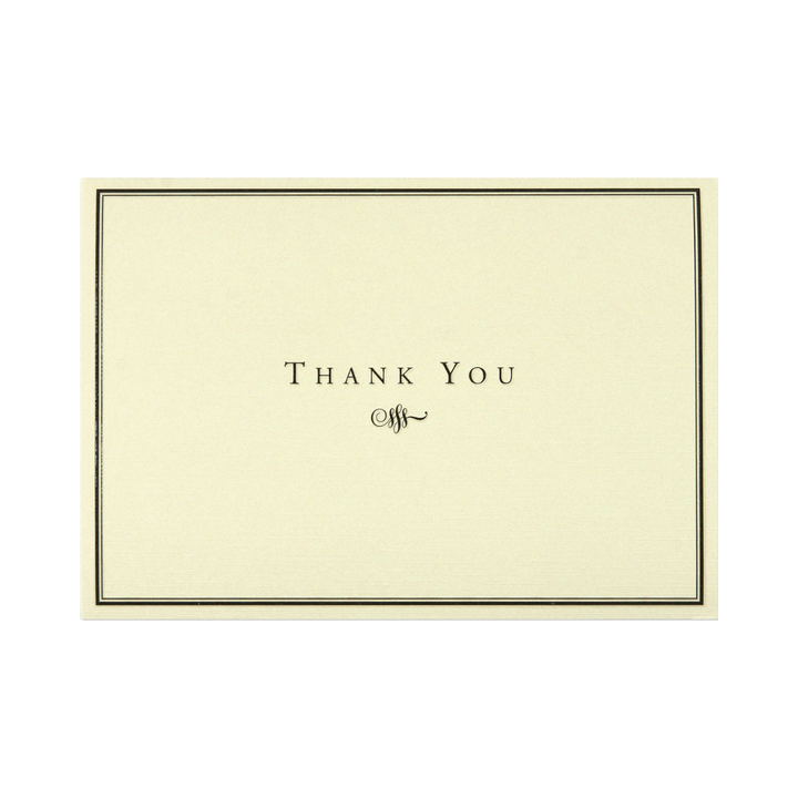 Peter Pauper Press - Thank You Note Cards - Black and Cream