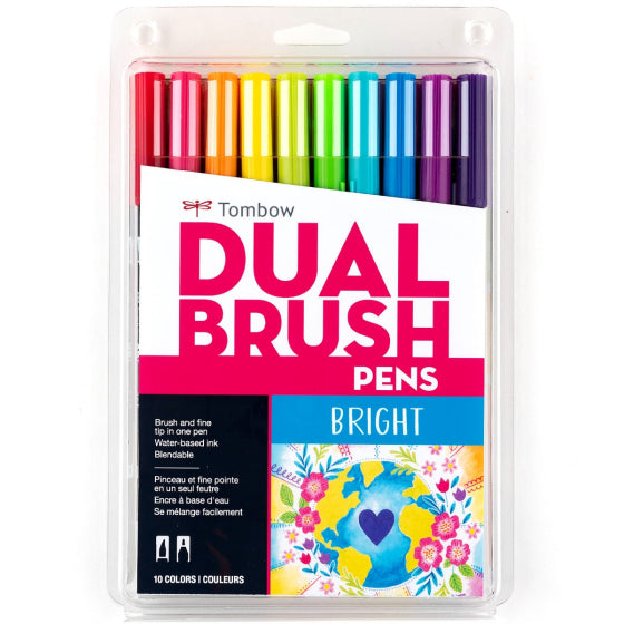 Tombow - Dual Brush Pen Set 10 - Bright