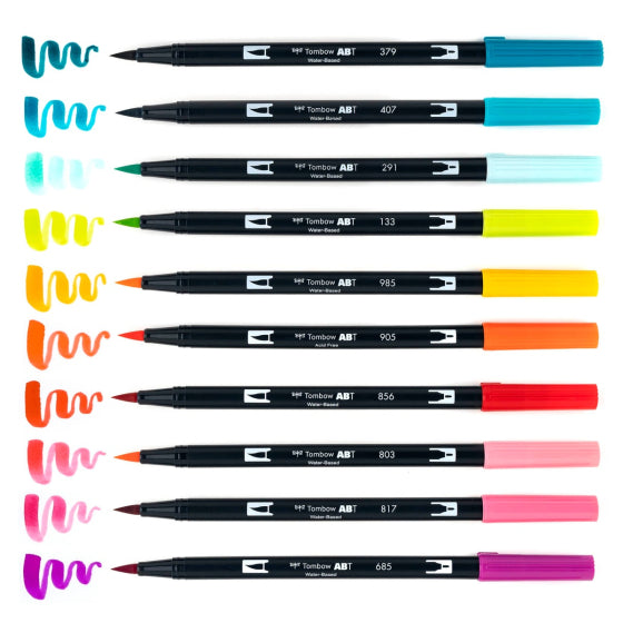 Tombow - Dual Brush Pen Set 10 - Tropical