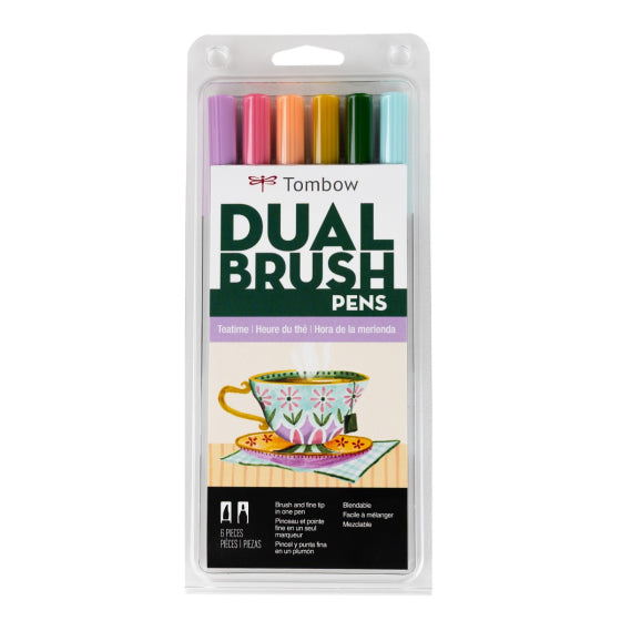 Tombow - Dual Brush Pen Set 6 - Teatime