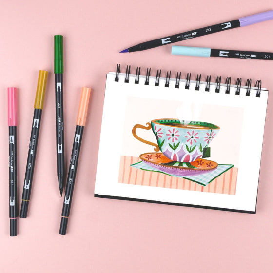 Tombow - Dual Brush Pen Set 6 - Teatime