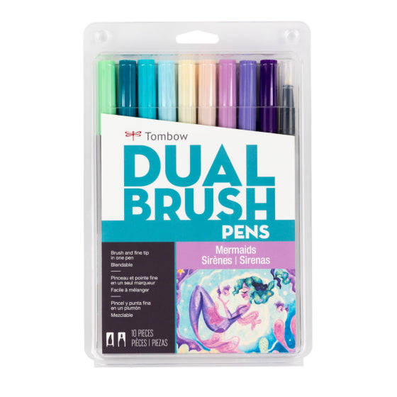 Tombow - Dual Brush Pen Set 10 - Mermaids