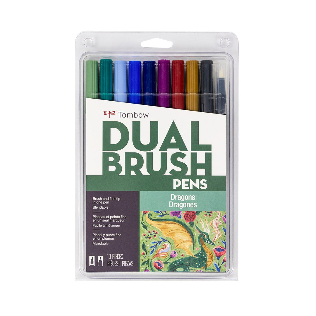 Tombow - Dual Brush Pen Set 10 - Dragons