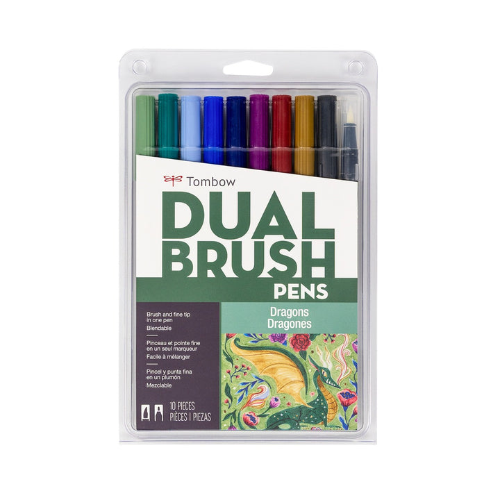 Tombow - Dual Brush Pen Set 10 - Dragons