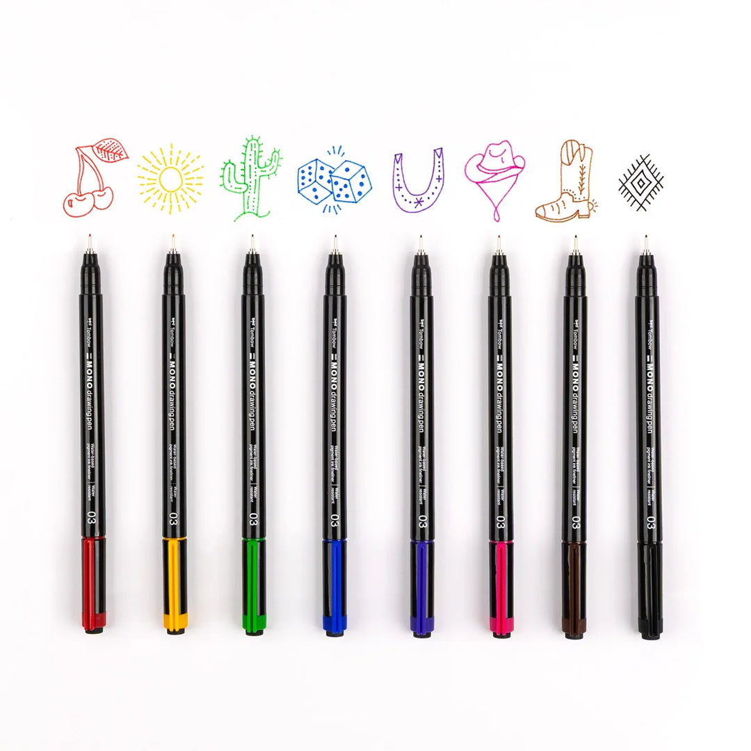 Tombow - Drawing Pen Colours (Pack of 8)