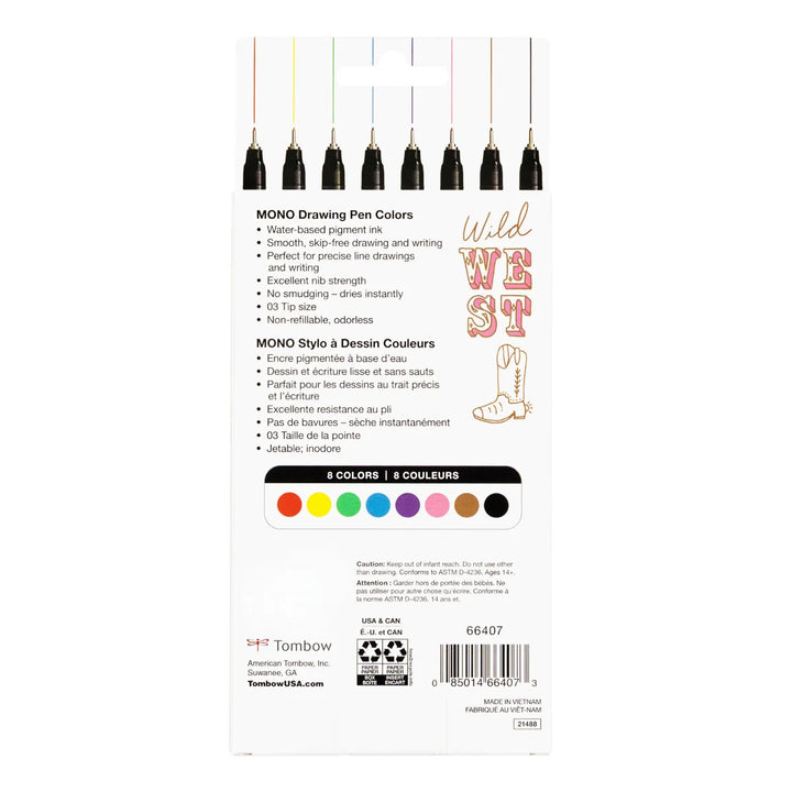 Tombow - Drawing Pen Colours (Pack of 8)