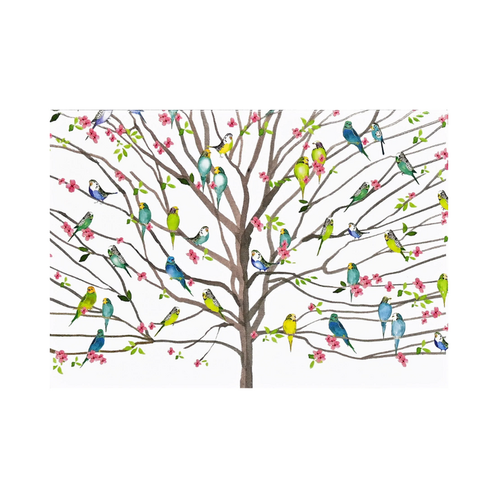 Peter Pauper Press - Boxed Note Cards - Tree of Budgies