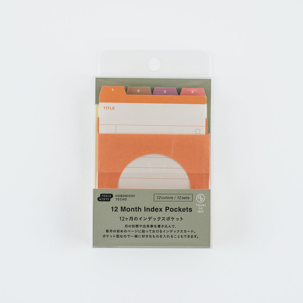 Hobonichi 2027 - TSUKI no IRO: 12 Month Index Pockets