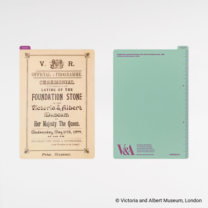 Hobonichi 2027 - V&A Series: Hobonichi Pencil Board for A6 Size (V&A’s Foundation Stone Programme)