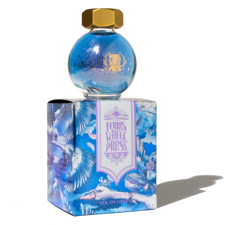 FERRIS WHEEL PRESS -  FerriTales Collection 20ml Bottle - The Wild Swans - Unfettered Flight Ink Swatches - Buchan's Kerrisdale Stationery