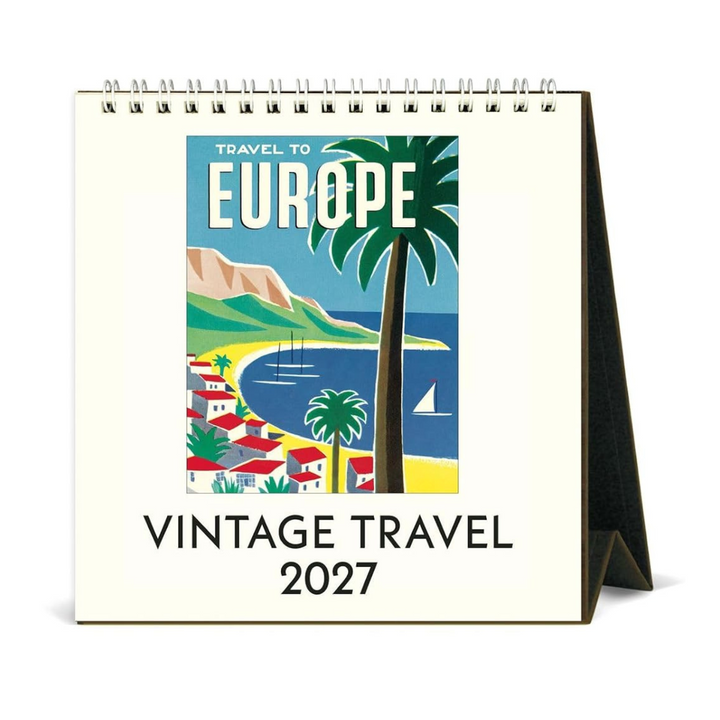Cavallini & Co - 2027 Desk Calendar - Vintage Travel