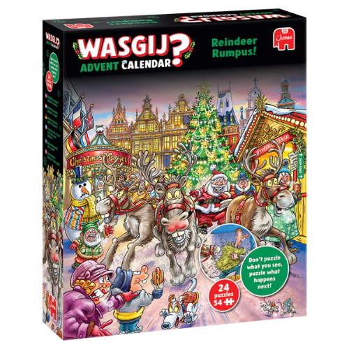 Wasgij -  Advent Calendar - Reindeer Rumpus - 24 Puzzles of 54 Pieces