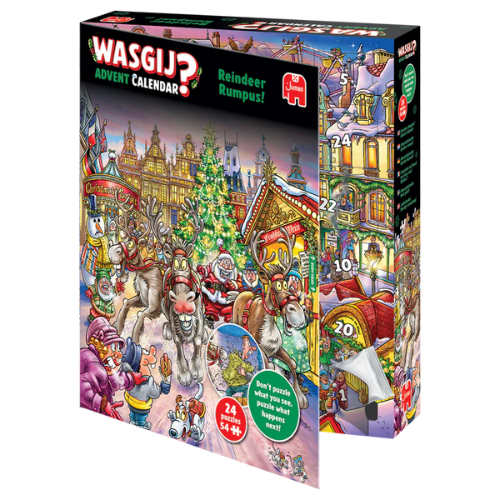 Wasgij -  Advent Calendar - Reindeer Rumpus - 24 Puzzles of 54 Pieces