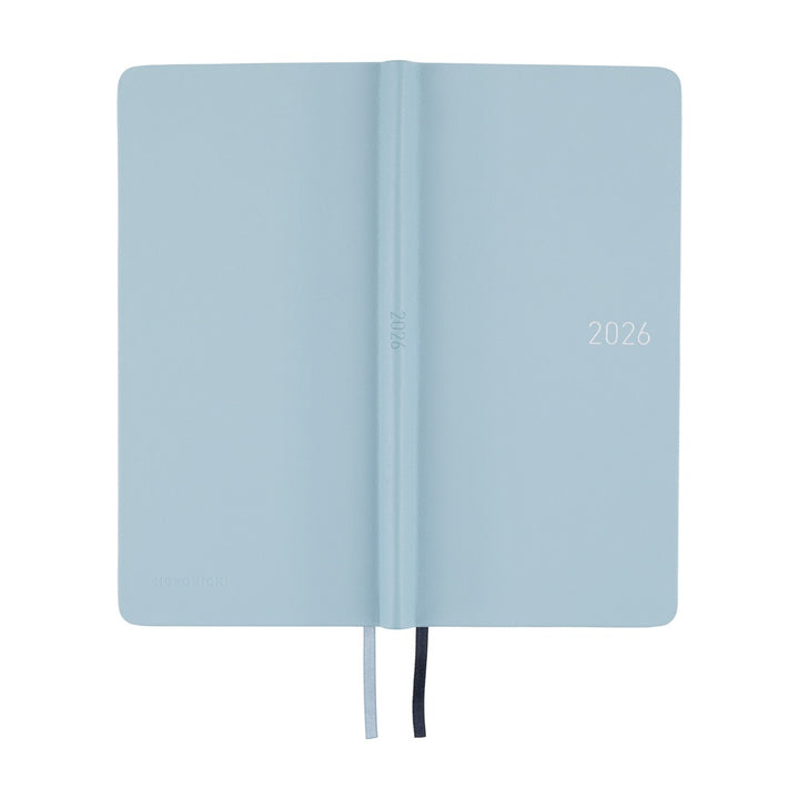 Hobonichi Techo 2026 - Weeks/Wallet Planner Book - Leather: Leather: Snow Blue [English/Tall & Slim/Jan Start] (Copy)