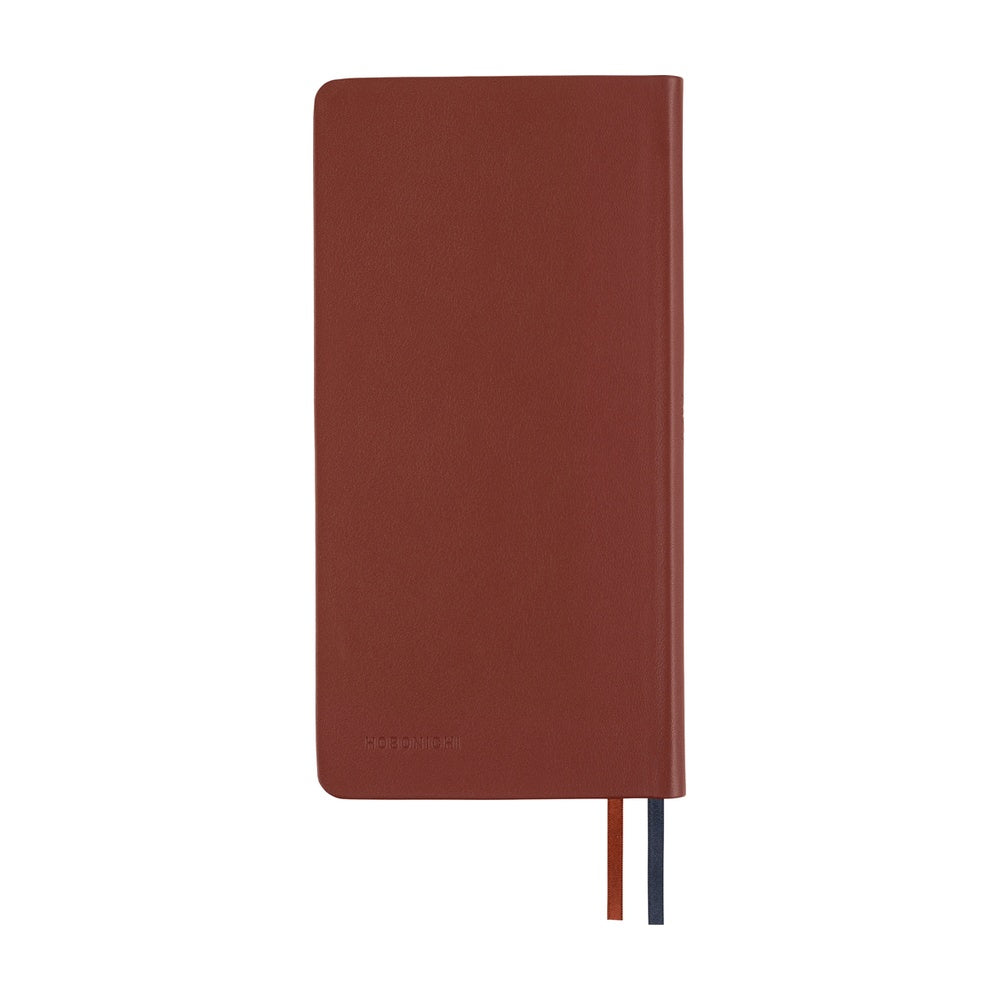 Hobonichi Techo 2026 - Weeks/Wallet Planner Book - Leather: Wine Brown [English/Tall & Slim/Jan Start]