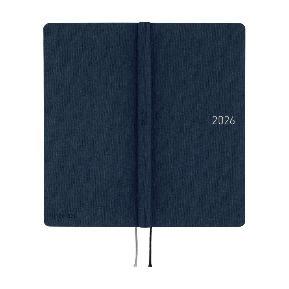 Hobonichi Techo 2026 - Weeks/Wallet Planner Book - Colors: Cosmo Blue [English/Tall & Slim/Jan Start]