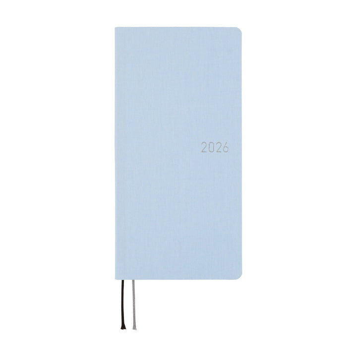 Hobonichi Techo 2026 - Weeks/Wallet Planner Book - Colors: Sky Mist  [English/Tall & Slim/Jan Start]