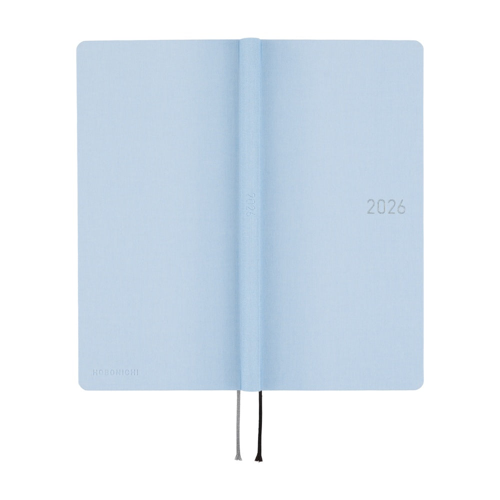 Hobonichi Techo 2026 - Weeks/Wallet Planner Book - Colors: Sky Mist  [English/Tall & Slim/Jan Start]