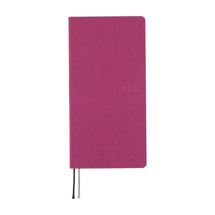 Hobonichi Techo 2026 - Weeks/Wallet Planner Book - Colors: Peony Purple [English/Tall & Slim/Jan Start]