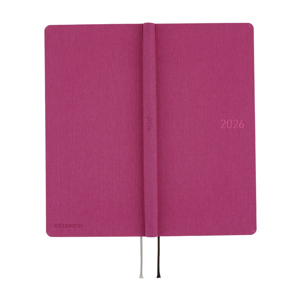 Hobonichi Techo 2026 - Weeks/Wallet Planner Book - Colors: Peony Purple [English/Tall & Slim/Jan Start]