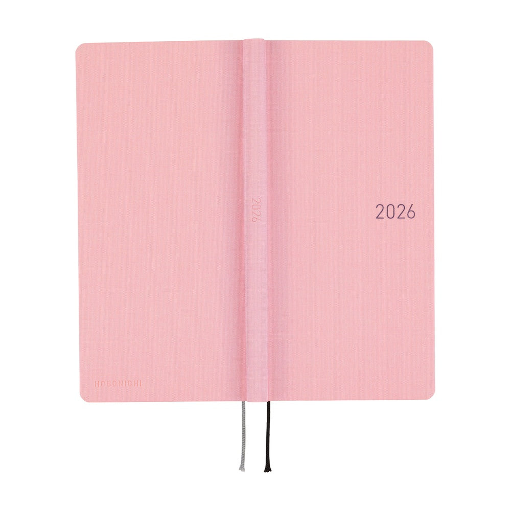 Hobonichi Techo 2026 - Weeks/Wallet Planner Book - Colors: Strawberry Milk [English/Tall & Slim/Jan Start]