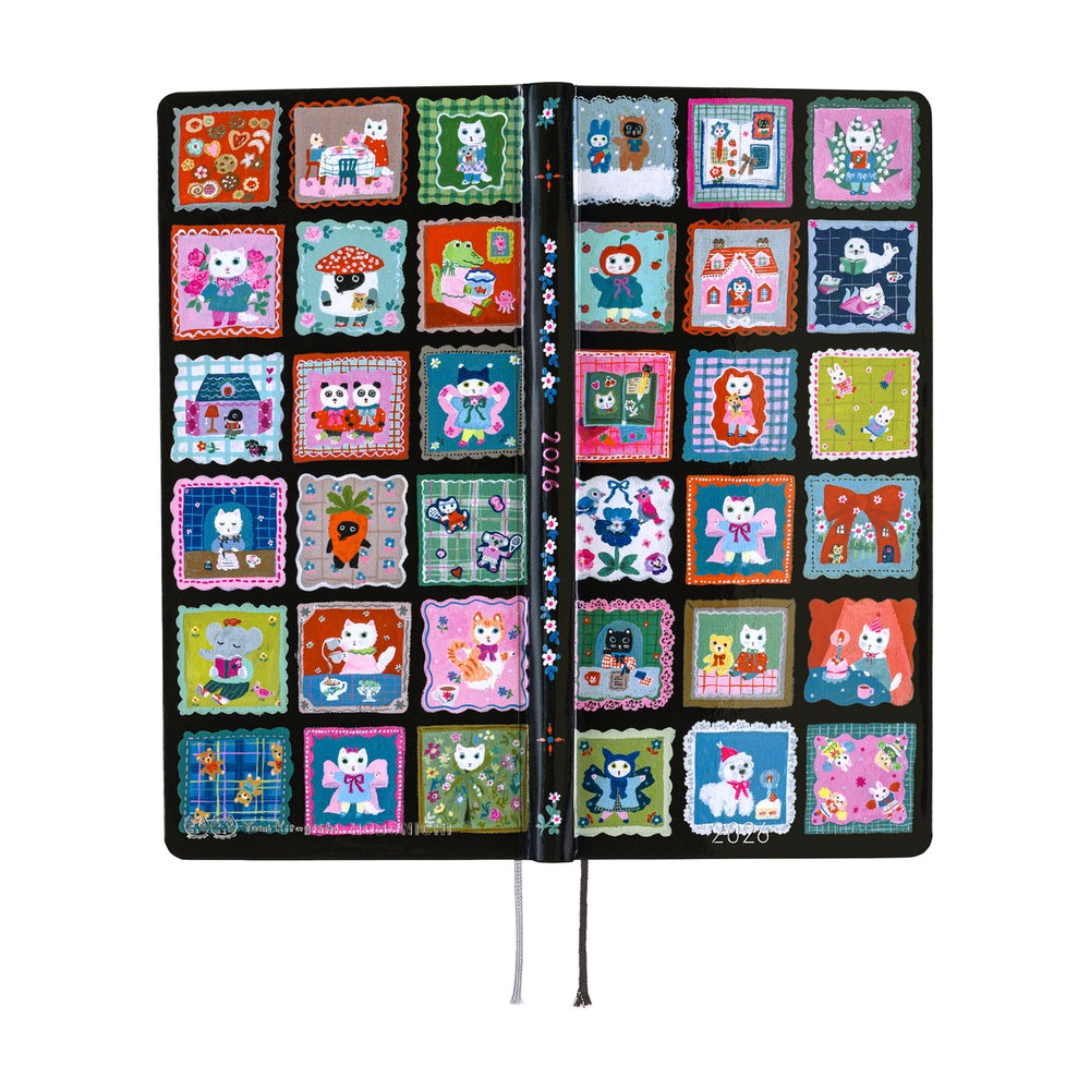 Hobonichi Techo 2026 - Weeks/Wallet Planner Book - Yumi Kitagishi: White Cat’s Daily Life [English/Tall & Slim/Jan Start]