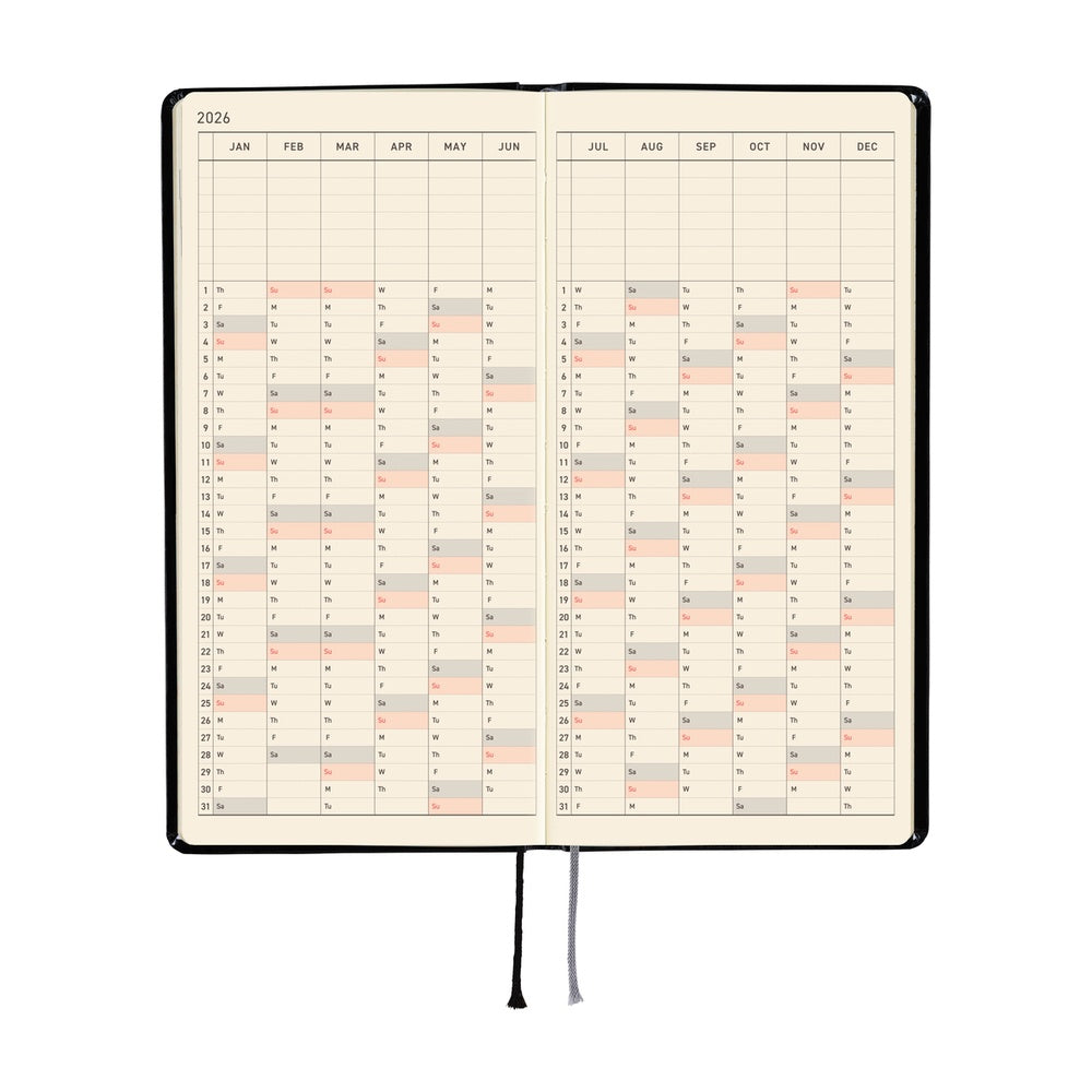 Hobonichi Techo 2026 - Weeks/Wallet Planner Book - Yumi Kitagishi: White Cat’s Daily Life [English/Tall & Slim/Jan Start]