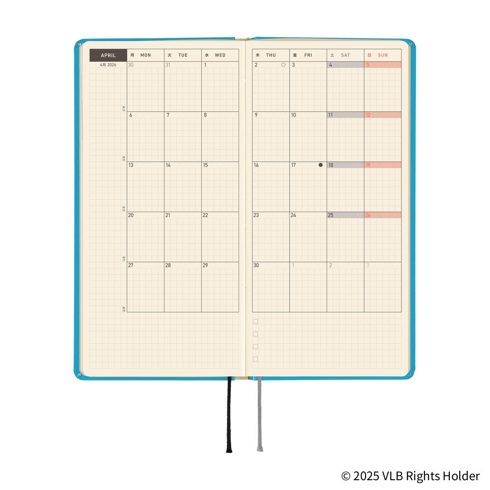 Hobonichi Techo 2026 - Weeks/Wallet Planner Book - Virginia Lee Burton: The Little House [English/Tall & Slim/Jan Start]