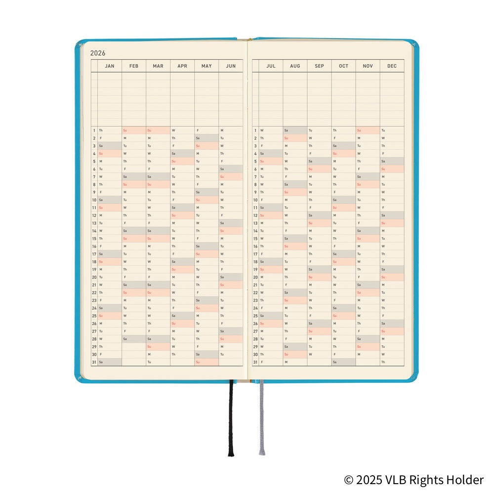 Hobonichi Techo 2026 - Weeks/Wallet Planner Book - Virginia Lee Burton: The Little House [English/Tall & Slim/Jan Start]