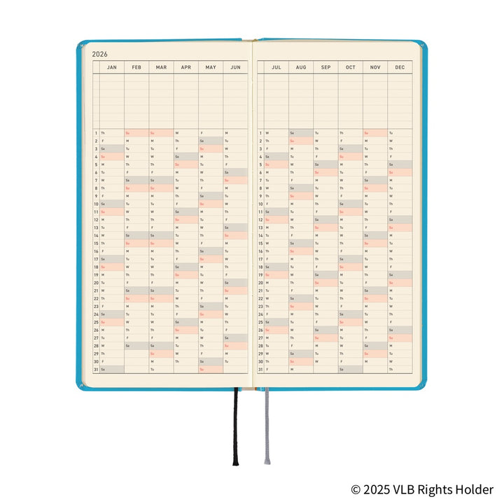 Hobonichi Techo 2026 - Weeks/Wallet Planner Book - Virginia Lee Burton: The Little House [English/Tall & Slim/Jan Start]