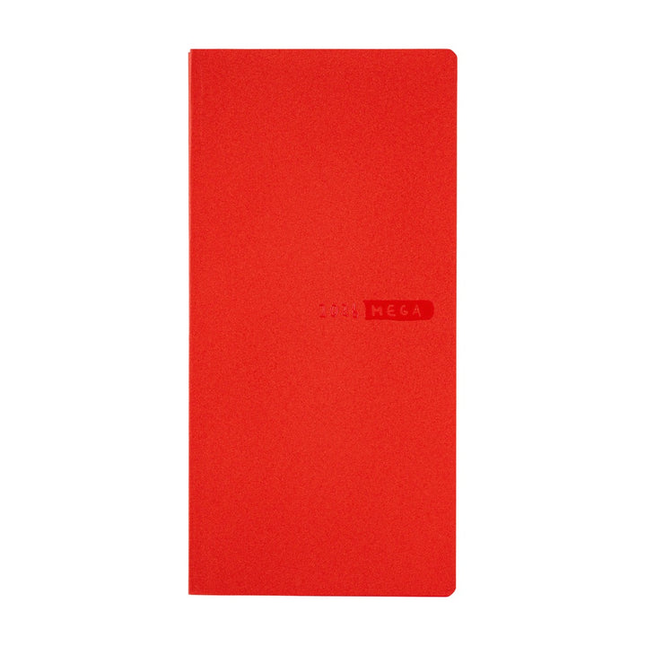 Hobonichi Techo 2026 - Weeks/Wallet MEGA Planner Book - Sneaker: Tomato Red [English/Tall & Slim/Jan Start]
