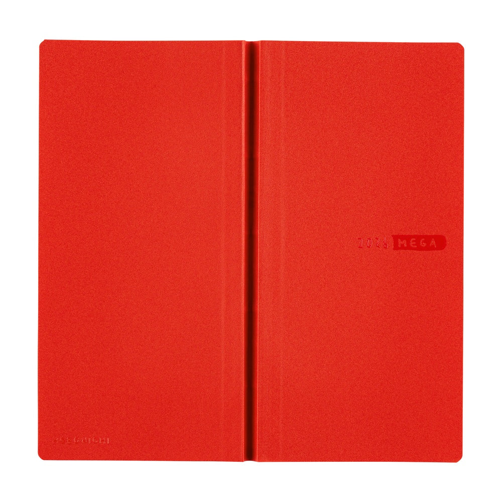 Hobonichi Techo 2026 - Weeks/Wallet MEGA Planner Book - Sneaker: Tomato Red [English/Tall & Slim/Jan Start]
