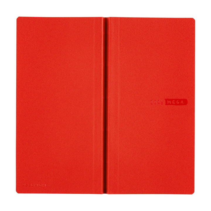 Hobonichi Techo 2026 - Weeks/Wallet MEGA Planner Book - Sneaker: Tomato Red [English/Tall & Slim/Jan Start]