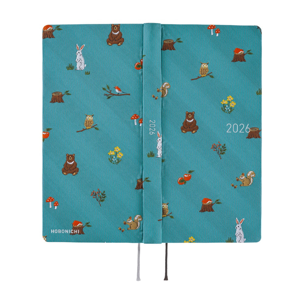 Hobonichi Techo 2026 - Weeks MEGA Planner Book - Bow & Tie: In the Forest [English/Jan Start]