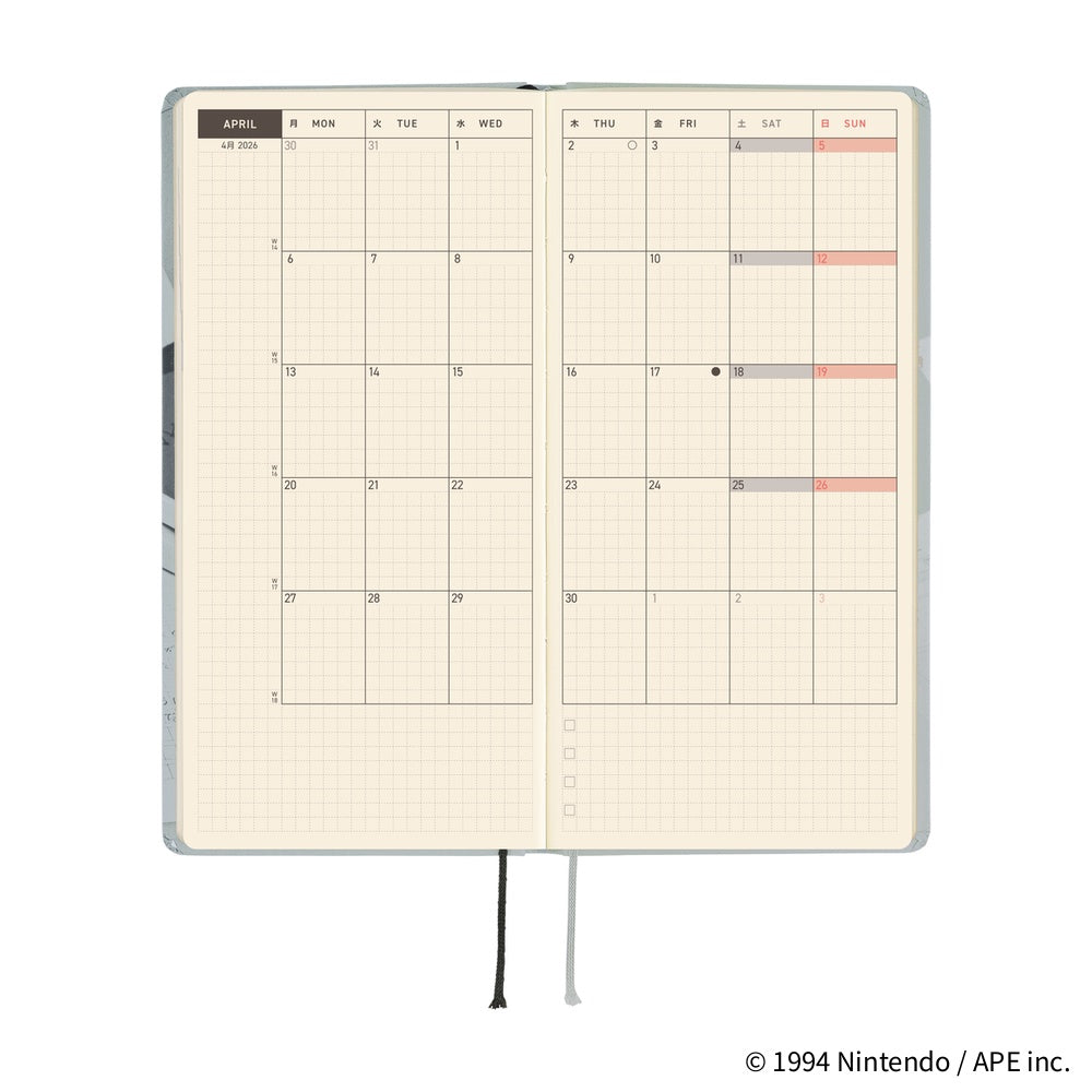 Hobonichi Techo 2026 - Weeks/Wallet Planner Book - MOTHER: The Secret of MOTHER 2 [English/Tall & Slim/Jan Start]