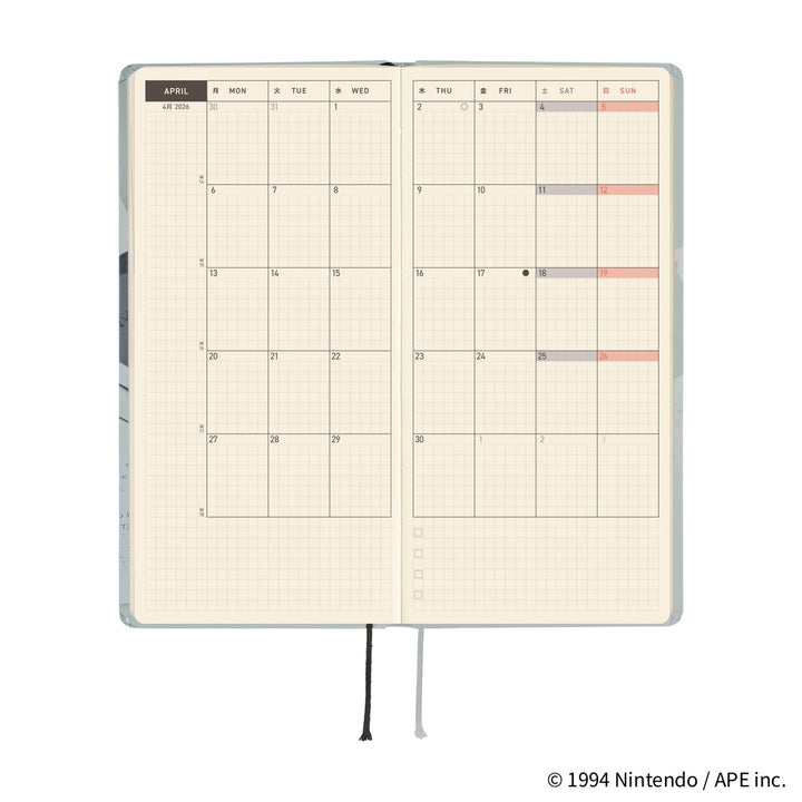 Hobonichi Techo 2026 - Weeks/Wallet Planner Book - MOTHER: The Secret of MOTHER 2 [English/Tall & Slim/Jan Start]