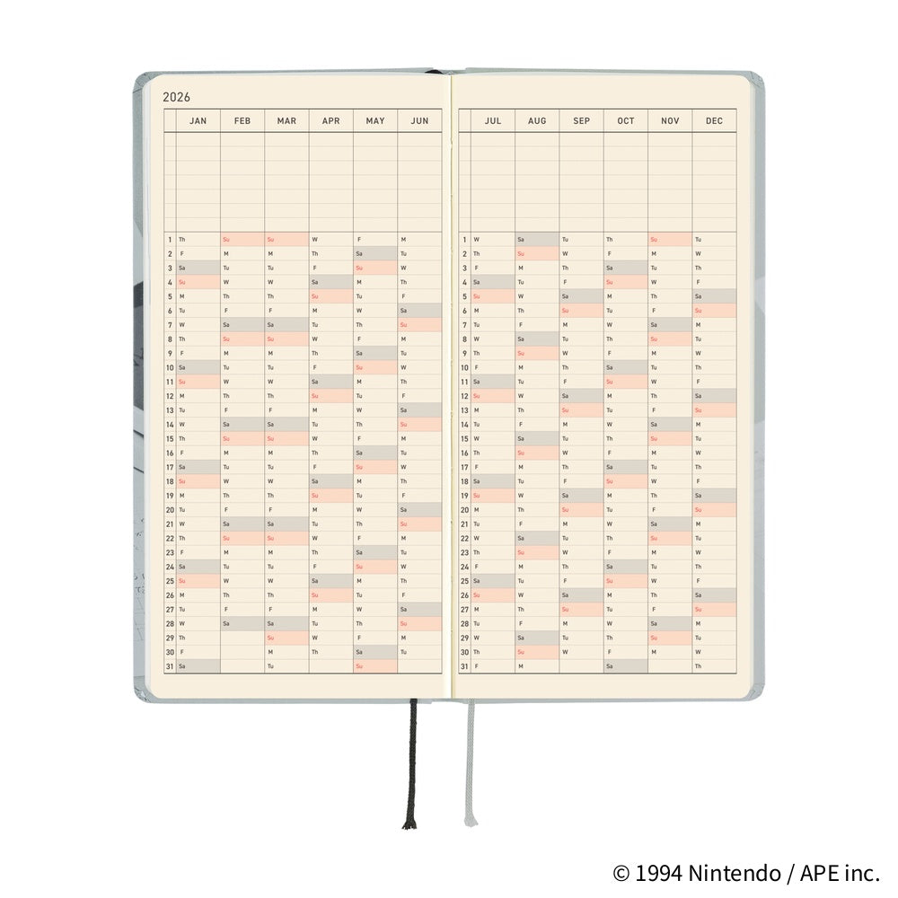 Hobonichi Techo 2026 - Weeks/Wallet Planner Book - MOTHER: The Secret of MOTHER 2 [English/Tall & Slim/Jan Start]