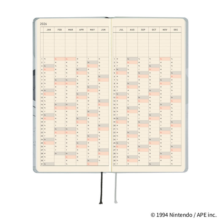 Hobonichi Techo 2026 - Weeks/Wallet Planner Book - MOTHER: The Secret of MOTHER 2 [English/Tall & Slim/Jan Start]