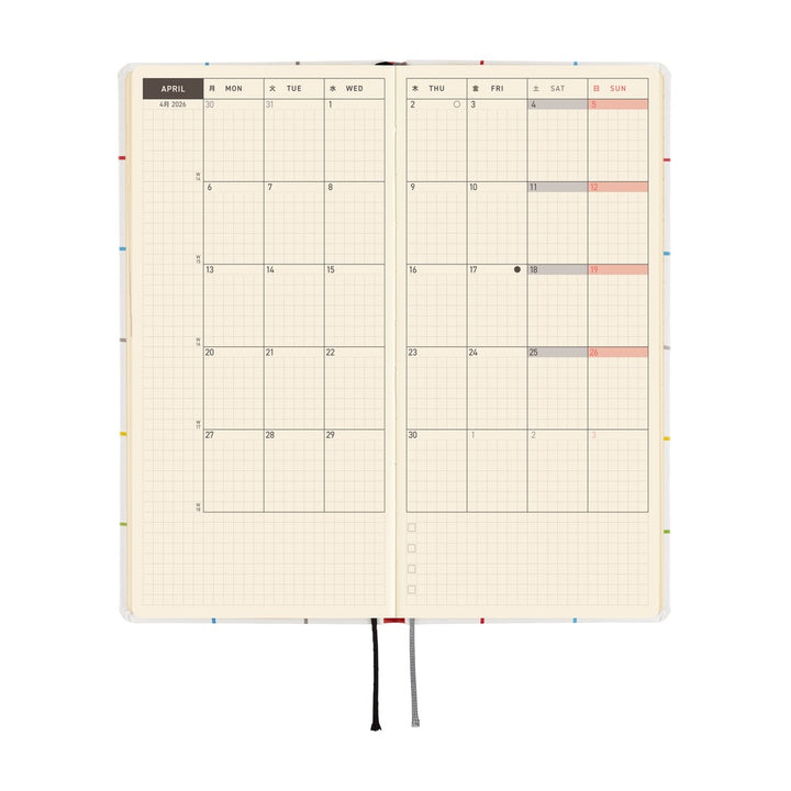 Hobonichi Techo 2026 - Weeks/Wallet Planner Book - 100%ORANGE: Squirrel’s Moving Day [English/Tall & Slim/Jan Start]