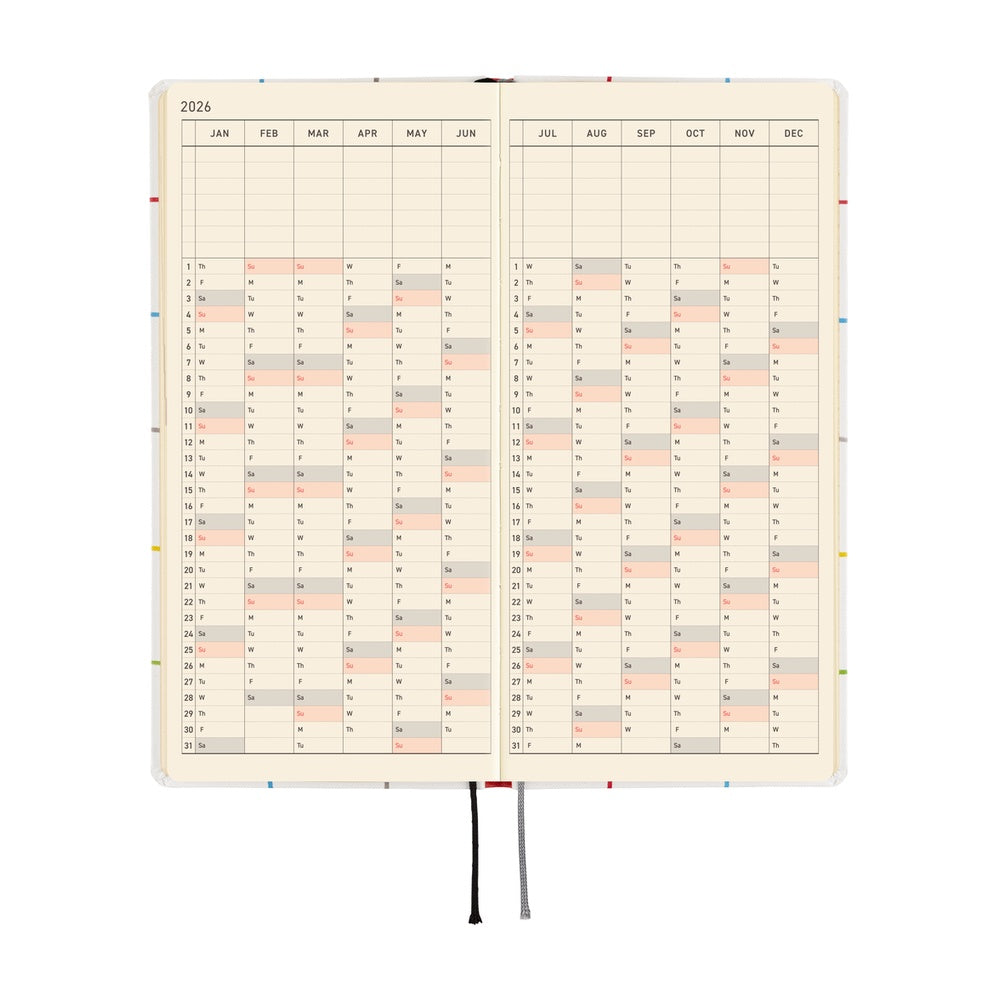 Hobonichi Techo 2026 - Weeks/Wallet Planner Book - 100%ORANGE: Squirrel’s Moving Day [English/Tall & Slim/Jan Start]