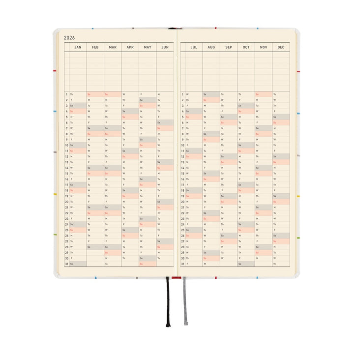 Hobonichi Techo 2026 - Weeks/Wallet Planner Book - 100%ORANGE: Squirrel’s Moving Day [English/Tall & Slim/Jan Start]