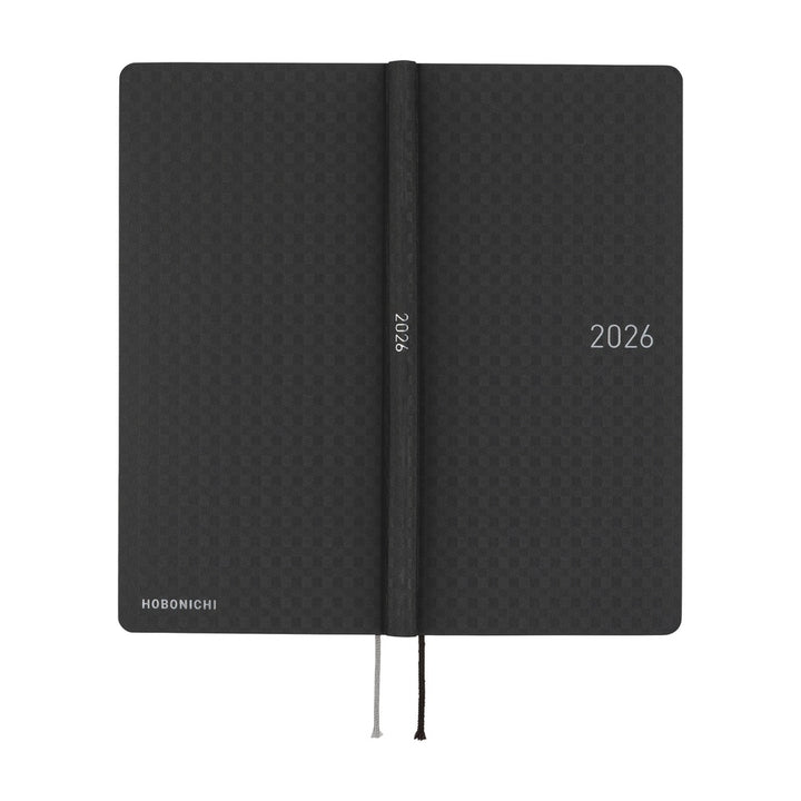 Hobonichi Techo 2026 - Weeks/Wallet Planner Book - Paper Series: Black Gingham [English/Tall & Slim/Jan Start]